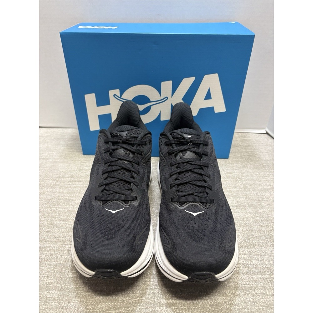 Women's Size 6.5 - Hoka One Clifton 10 Black / White Running Shoes 1162031 BWHT - Picture 3 of 8